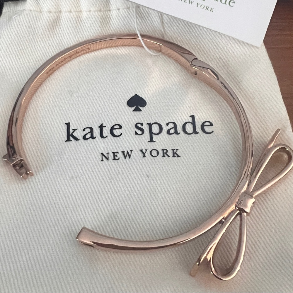 Kate Spade Rose Gold Love Notes Bangle Bracelet - Picture 5 of 5